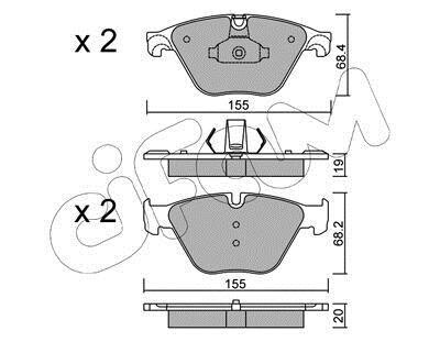 Гальмівні колодки пер. BMW 5 (F10) 10- (ATE) CIFAM 822-918-0