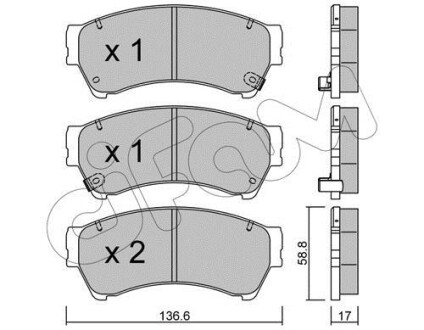 Тормозные колодки пер. Mazda 6 07-13 CIFAM 822-924-0