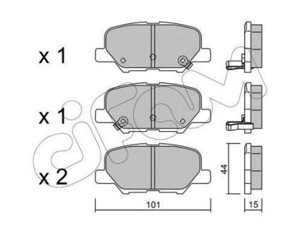 Тормозные колодки зад. ASX/Outlander/C4/6/4008 12- CIFAM 822-995-0