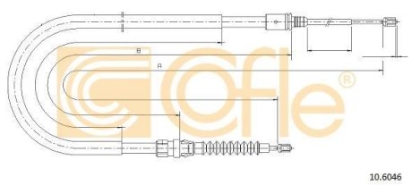 Трос ручника COFLE 10.6046
