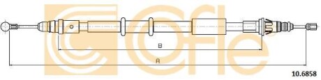 Трос ручного тормоза зад. Л/П Renault Master 10- COFLE 10.6858