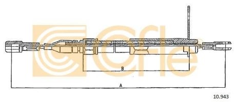 Трос ручника COFLE 10.943