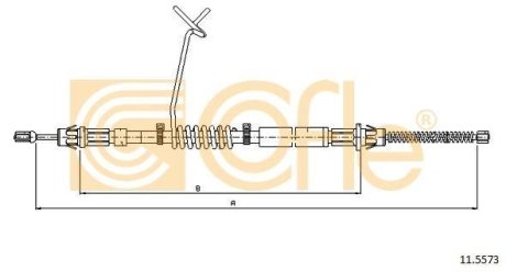 Трос тормозной FORD Transit RWD Cab single wheels COFLE 115573