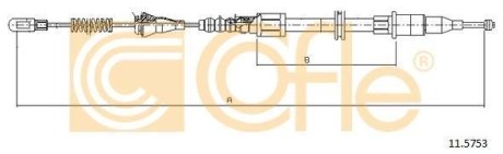 Трос ручника COFLE 11.5753