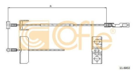 Трос ручника COFLE 11.6802