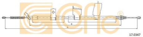 Трос ручного гальма зад. KOLEOS 07- Л. (1760/1580) COFLE 17.0347