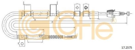 Трос ручника COFLE 17.2575
