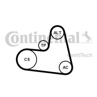 Комплект (ремень+ролики)) Contitech 6PK1217K1