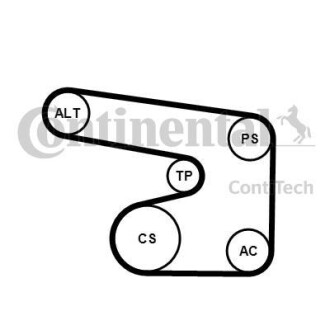 Комплект ремня ГРМ Contitech 6PK1900K1