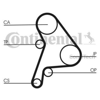 Комплект ГРМ (ремінь + ролик) Contitech CT1012K2