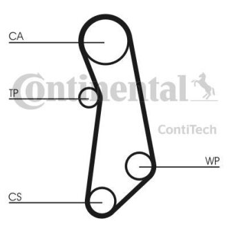 Комплект ГРМ (ремінь + ролик) Contitech CT1114K1