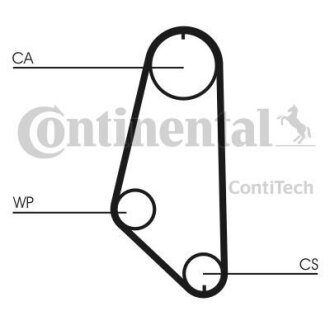 Комплект ГРМ, пас+помпа Contitech CT720WP1