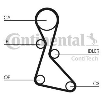 Комплект ГРМ (ремінь + ролик) Contitech CT840K1