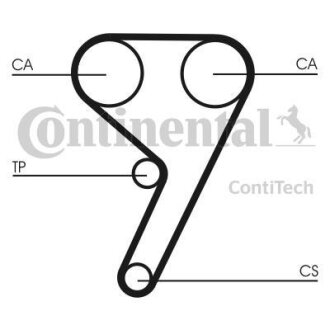 Комплект ГРМ, пас+ролик+помпа Contitech CT881WP1