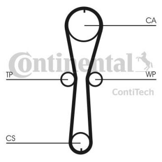 Комплект ГРМ, пас+ролик+помпа Contitech CT915WP1