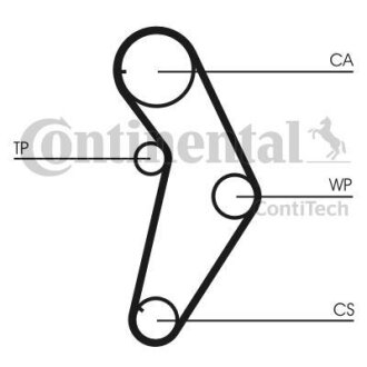 Комплект ГРМ, пас+ролик+помпа Contitech CT927WP1