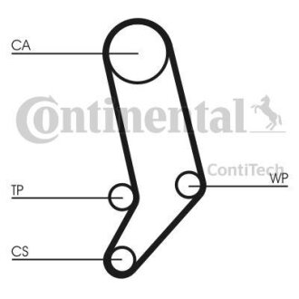 Комплект ГРМ, пас+ролик+помпа Contitech CT939WP6