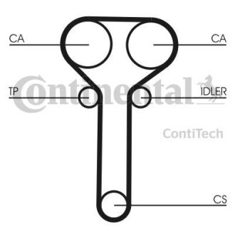 Комплект ГРМ, пас+ролик+помпа Contitech CT978WP1