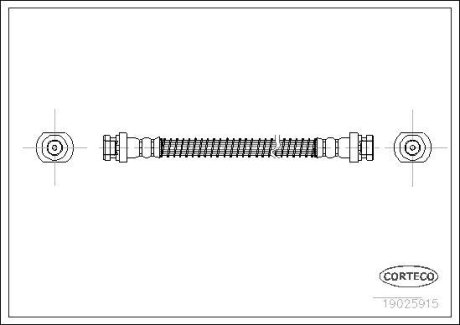 ШЛАНГ тормозной MITSUBISHI CORTECO 19025915