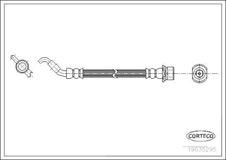 ШЛАНГ тормозной CORTECO 19035295