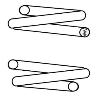 Пружина подвески задняя (кратно 2) (L=230) BMW 3 (E46) (90-07) (14.101.532) CS Germany 14101532