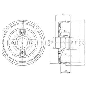 Тормозной барабан Delphi BF423