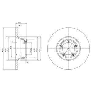 Диск гальмівний Delphi BG2157