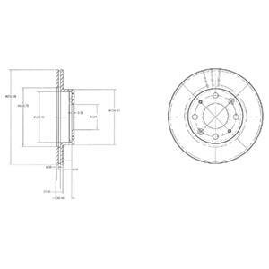 Гальмівний диск Delphi BG2451