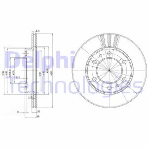 Гальмівний диск Delphi BG2591