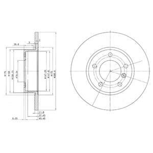 Гальмівний диск Delphi BG2622