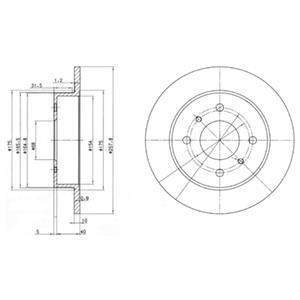 Диск гальмівний Delphi BG2633