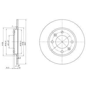 Гальмівний диск Delphi BG2800