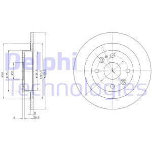 Гальмівний диск Delphi BG2805