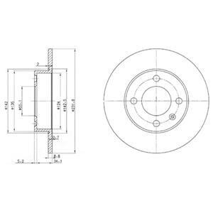 Гальмівний диск Delphi BG3505