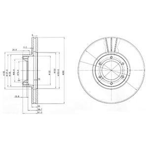 Тормозной диск Delphi BG3553