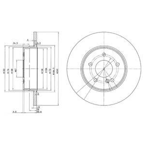 Гальмівний диск Delphi BG3602