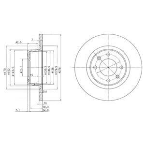 Гальмівний диск Delphi BG3621