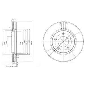 Гальмівний диск Delphi BG3715