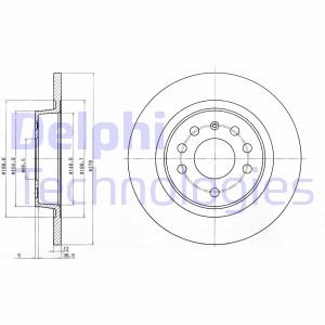 Тормозной диск Delphi BG3731C