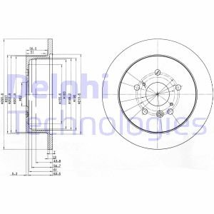 Тормозной диск Delphi BG3779