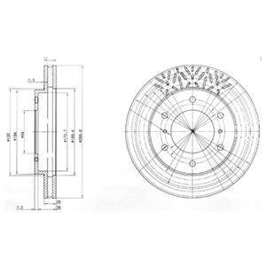 Диск тормозной MITSIBISHI Pagero "F D=290mm "99-06 Delphi BG3812