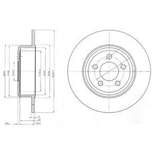 Диск гальмівний Delphi BG4074