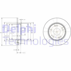 Тормозной диск Delphi BG4118C