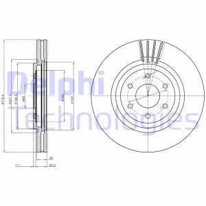 Гальмівний диск Delphi BG4176C
