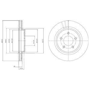 Гальмівний диск Delphi BG4240C