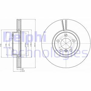 Тормозной диск Delphi BG9063C