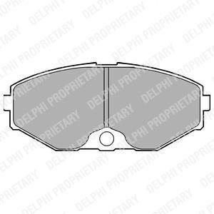 Тормозные колодки дисковые Nissan Maxima "F "89-06 Delphi LP1058