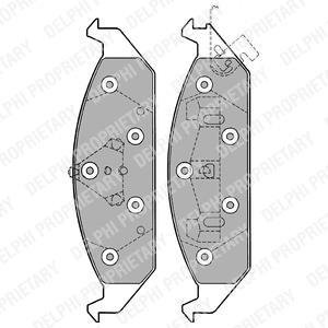 Тормозные колодки, дисковые Delphi LP1161