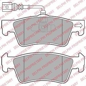 Тормозные колодки дисковые VW Touareg/Transporter/Multivan "R "03>> Delphi LP2086