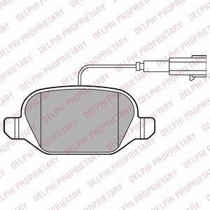 Комплект гальмівних колодок Delphi LP2302